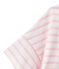 Women's jersey short-sleeve sailor top MARSHMALLOW white/BABYLONE pink