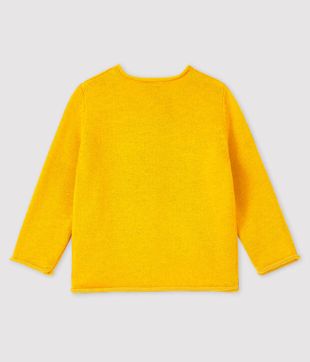 Baby girl's long-sleeved cardigan yellow