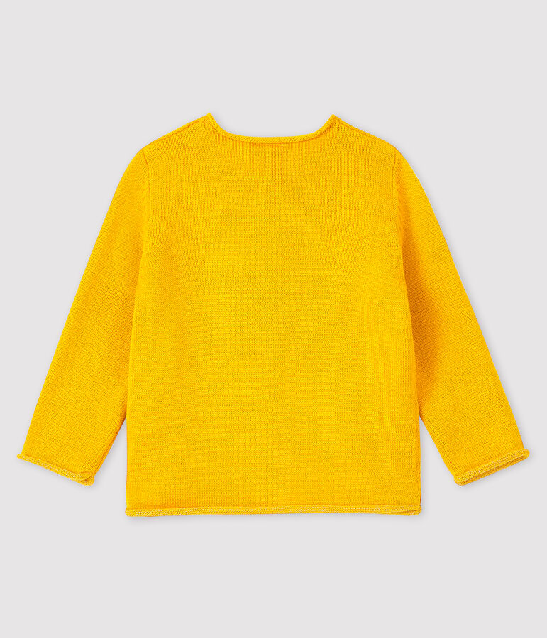 Baby girl's long-sleeved cardigan yellow