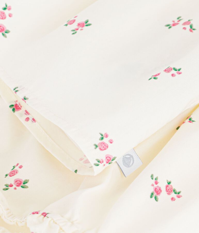 Babies' 2-piece cotton outfit, comprising  blouse and bloomers with a floral print MILK /MULTICO