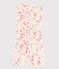 Girls' Ribbed Short Floral Pyjamas MARSHMALLOW white/MULTICO white