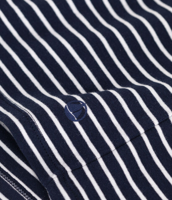 Women's iconic striped cotton tank top SMOKING blue/MARSHMALLOW white