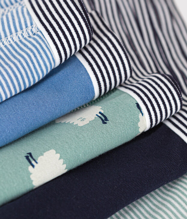 Children's sheep-patterned cotton boxers - 5-pack multicolor