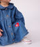 Babies' long-sleeved denim dress with a collar DENIM CLAIR blue
