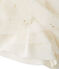 Girl's dual fabric dress with shiny stripes COQUILLE beige/LUREX DORE yellow