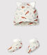 Baby Boys' Velour Fox Bonnet and Bootees Set
