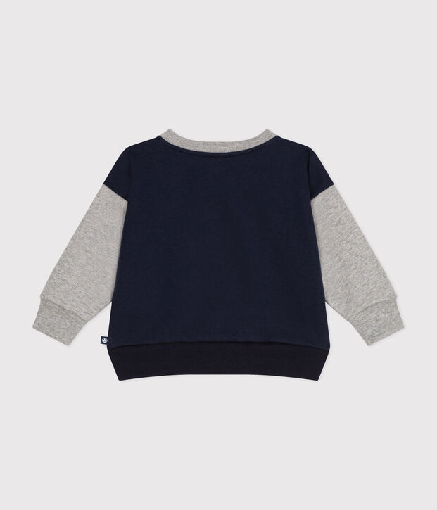 Babies' Fleece Baseball Jacket blue/grey