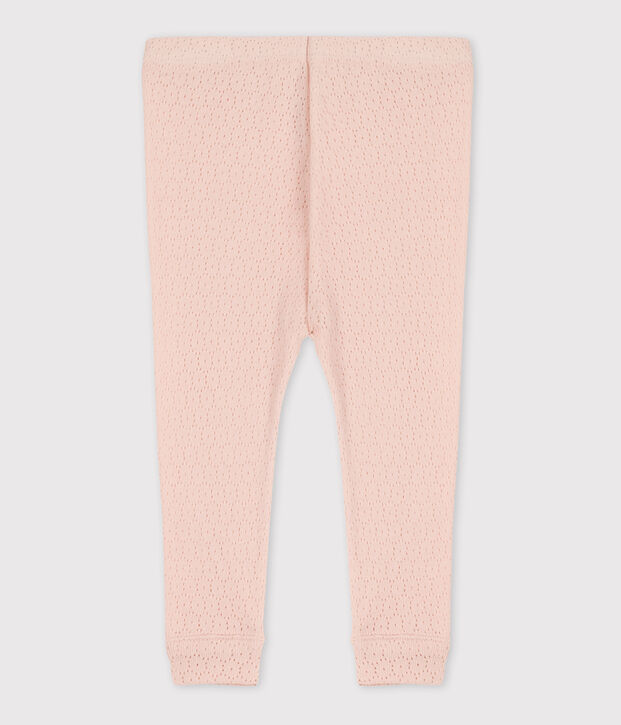 Babies' Openwork Cotton Leggings pink
