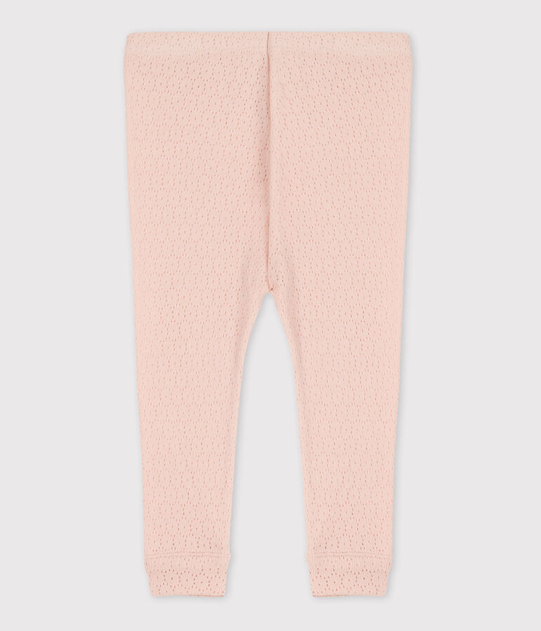 Babies' Openwork Cotton Leggings pink