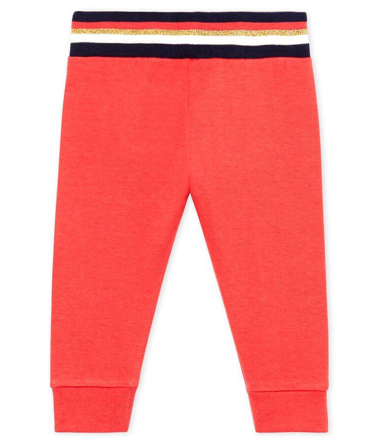 Baby Girls' Tube Knit Trousers red