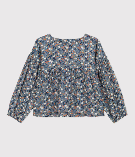 Girls' Patterned Cotton Gauze Blouse ROVER /MULTICO