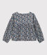 Girls' Patterned Cotton Gauze Blouse