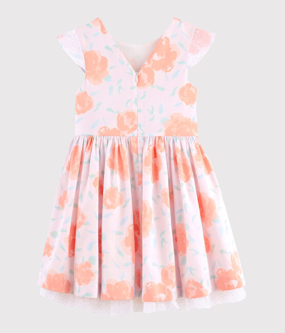 Girls' Formal Dress VIENNE pink/MULTICO white