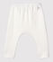 Babies' Organic Cotton 2x2 Rib Knit Leggings MARSHMALLOW white