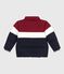 Children's plain colourblock puffer jacket SMOKING blue/MULTICO white