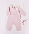 Babies' jumpsuit in wool and cotton knit with a plain collar BARELY