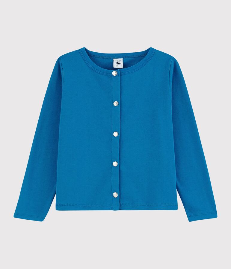 Girls' Cotton Cardigan MYKONOS blue