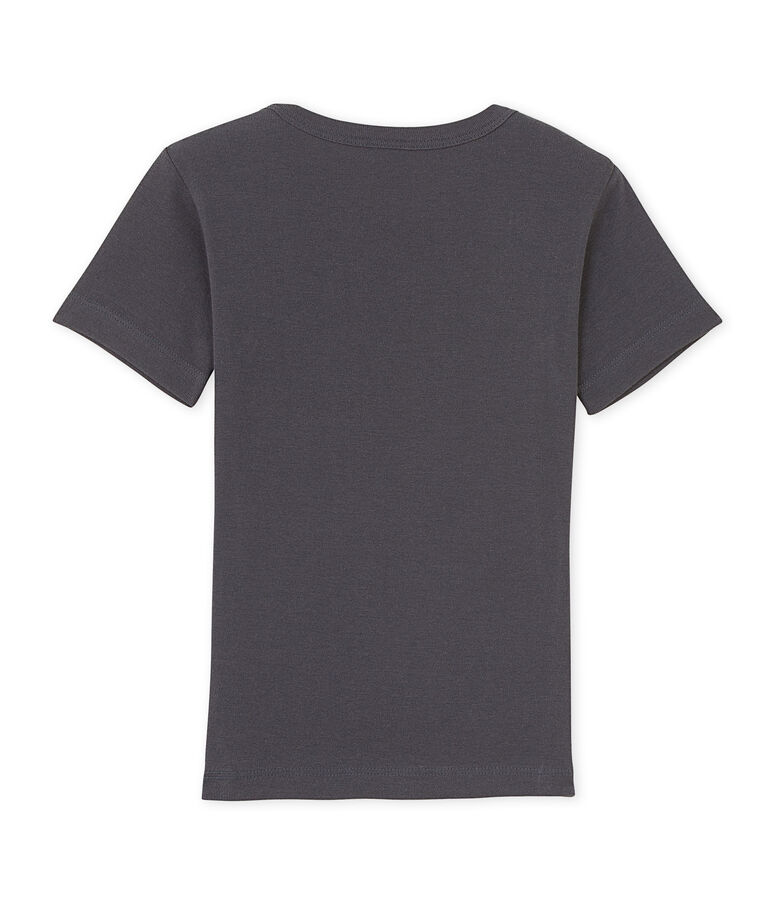 Boy's patterned V-neck tee Maki grey