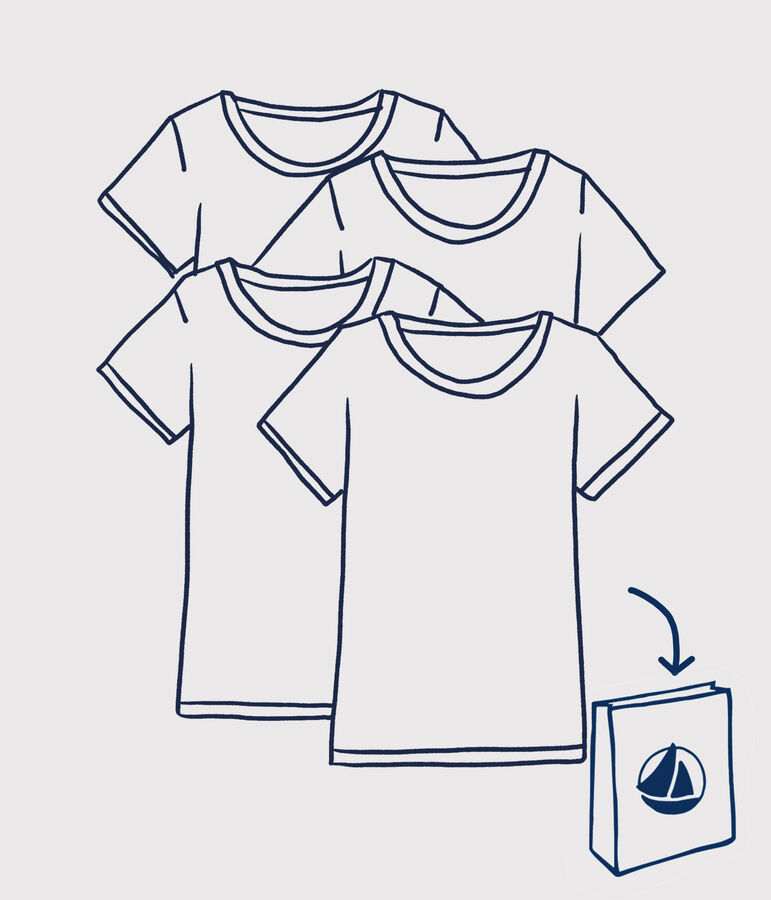 Surprise pack of 4 short-sleeved T-shirts for girls multicolor