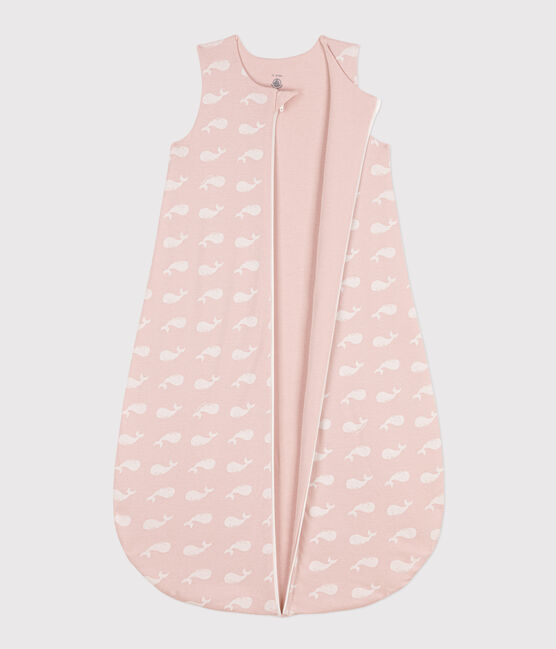 Pink whale 2 TOG cotton sleeping bag SALINE /MARSHMALLOW