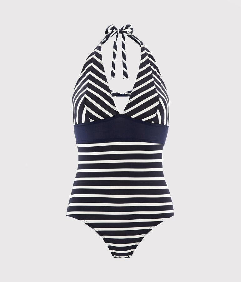 Women's 2-Piece Stripy Swimsuit blue/white