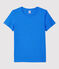 Women's Straight Fit Organic Cotton Round Neck T-Shirt BRASIER blue