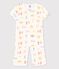 Girls' Paris Cotton Short Pyjamas MARSHMALLOW white/MULTICO white