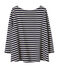 Women's striped top in heavy jersey SMOKING blue/COQUILLE beige