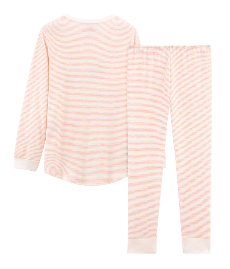 Girls' Pyjamas in Cotton white/pink