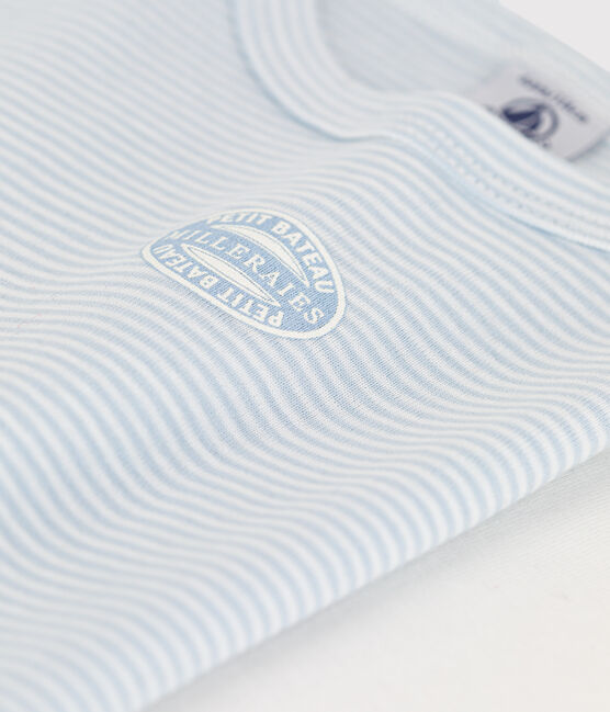 Boys' Pinstriped Short-sleeved Cotton T-Shirt - 2-Piece Set variante 1