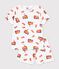 Children's short firefighter print cotton pyjamas white/multicolor