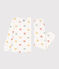 Girls' Heart Velour Pyjamas MARSHMALLOW white/MULTICO white