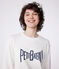 Women's printed cotton sweatshirt MARSHMALLOW white
