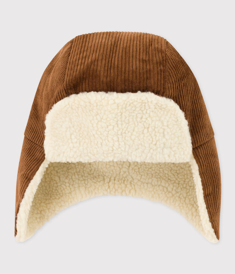Children's Unisex Velour Chapka brown