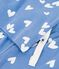Children's wide-leg cotton pyjamas with hearts blue/white