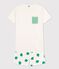 Boys' Organic Cotton Short Pyjamas MARSHMALLOW white/MULTICO white