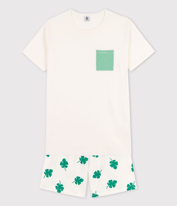 Boys' Organic Cotton Short Pyjamas white/multicolor