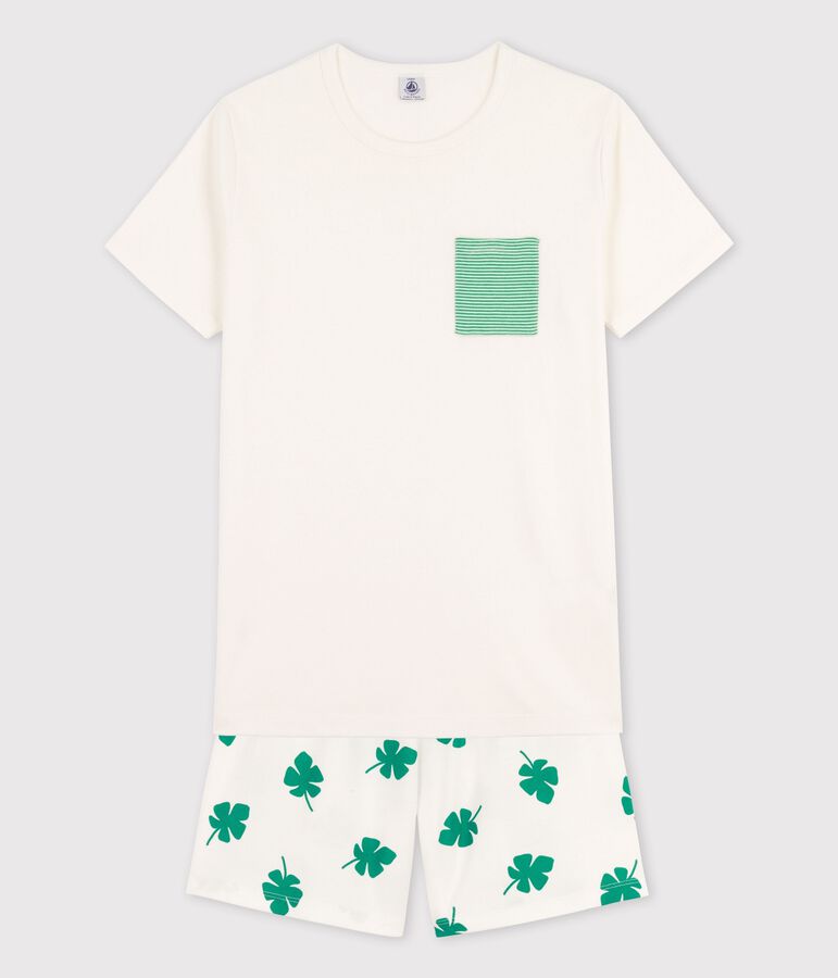 Boys' Organic Cotton Short Pyjamas white/multicolor