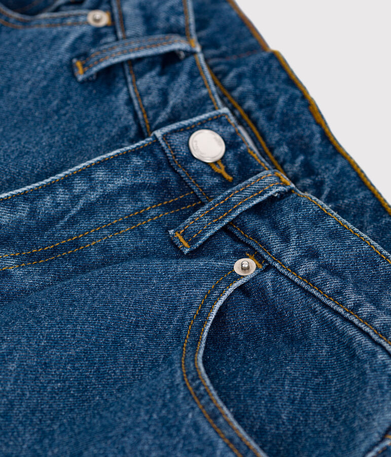 Women's straight denim trousers blue