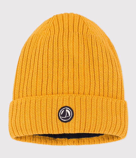 Unisex Fleece-Lined Knitted Hat BOUDOR yellow