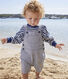 Babies' Stripy Short Dungarees