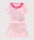Baby Girls' Striped Dress with Ruff