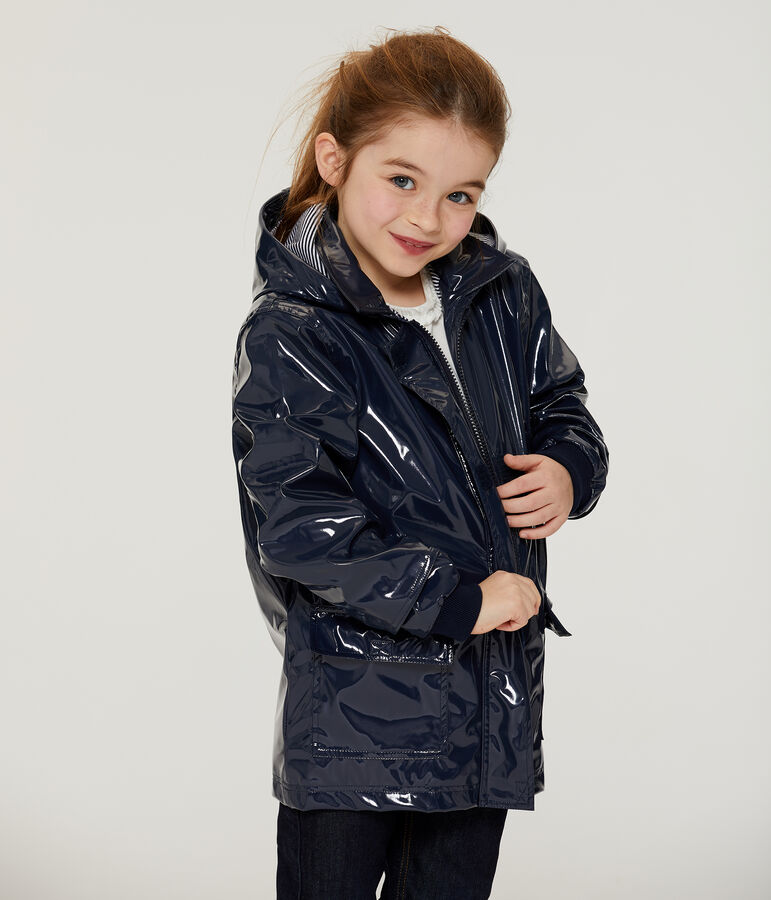 Girls' Gloss Raincoat SMOKING blue
