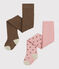 Baby Girls' Tights - 2-Piece Set CHARME pink/MULTICO white