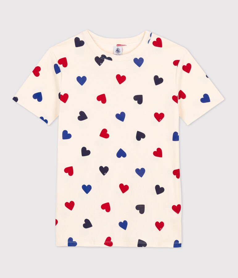 Women's Iconic Cotton Round Neck T-Shirt Ecru/multicolor