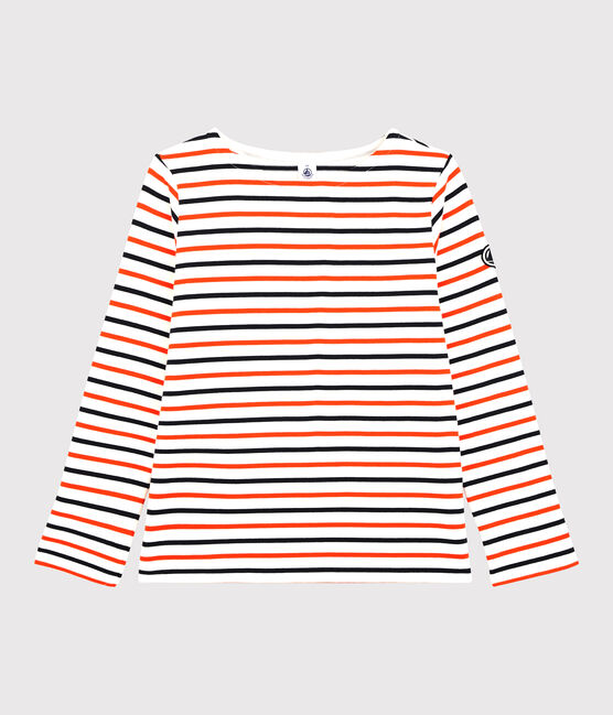 Women's Breton Cotton Top MARSHMALLOW white/SMOKING /CAROTTE