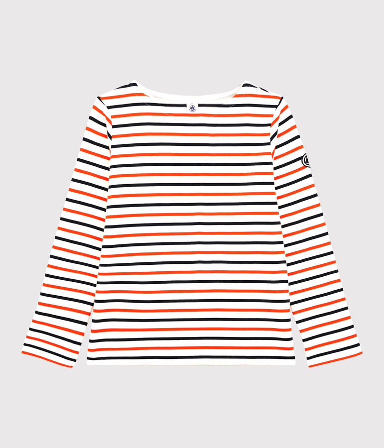 Women's Breton Cotton Top white/blue/orange