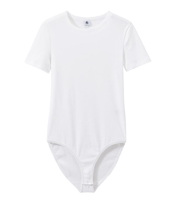 Women's striped te-shirt ECUME white