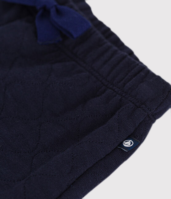 Babies' quilted tube knit trousers SMOKING blue