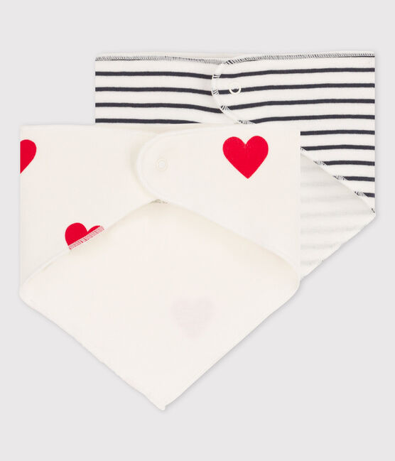 Babies' Heart Patterned Cotton Bandana Bibs - 2-Pack variante 1